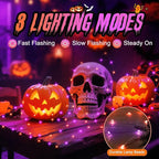 ZGWJ 12 Pack Fairy Lights Battery Operated, 7ft 20 Mini LED Fairy String Lights Silver Wire 3 Modes for DIY, Parties, Wedding, Bedroom, Halloween Christmas Decoration Orange& Purple