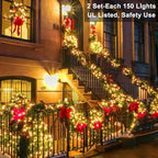 Brizled Warm White Incandescent Christmas Lights, 300 Count 69.6ft Connectable, Clear Mini String Lights for Indoor/Outdoor Decor