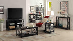 Convenience Concepts Oxford End Table 15.75" - Modern Living Room Table with Storage Shelves, Transitional Nightstand Side Table for Home Decor and Display, Black