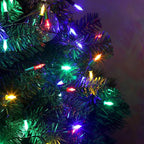 Blissun Christmas Lights, 50-Count Green Wire Light Set, Battery Operated Christmas Mini String Light with 8 Modes, 16 ft Fairy Lights for Christmas Tree Wreath Decorations (4 Pack, Multicolor)