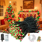 Voice Control 88ft 240LED Smart Christmas String Lights Outdoor/Indoor | String Lights Plug in with Remote, 12Modes, 7Voice Commands & Timers, Christmas Twinkle Light for Xmas Tree Decor (Red & Green)