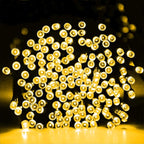 Dazzle Bright Christmas String Lights, 66FT 200 LED Connectable Green Wire 8 Modes String Lights, Waterproof Christmas Lights for Indoor Outdoor Patio Party Wedding Decorations, Warm White