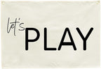 Let's Play-Playroom Rectangular Canvas Banner Flag Poster Wall Sign Decor for Boy Girl Kids Teen,Nursery Playroom Homeschool Baby Room Bedroom Home Dorm Decor-Baby Shower Birthday Christmas Gift