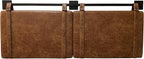Nathan James Harlow Modern Wall Mount Hanging Headboard, Queen, Brown Faux Leather