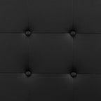 Flash Furniture Lennox Button Tufted Upholstered King Size Headboard in Black Vinyl with Adjustable Bed Rail Slots