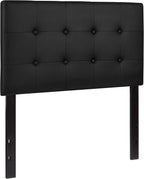 Flash Furniture Lennox Tufted Upholstered Twin Size Headboard in Black Vinyl