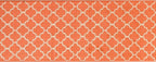 Custom Size Moroccan Trellis Runner Rug Mat for Wide Hallway Entryway Kitchen Laundry Room with Slip Resistant Latex Rubber Backing, Trellis Orange, 31 inch X 10 feet