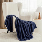 Bedsure GentleSoft Blue Fleece Blanket for Couch - Cozy Soft Blankets for Women, Cute Small Throws for Girls, 50x60 Inches