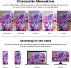 NEWCOSPLAY Super Soft Throw Blanket Deep Purple Rainbow Premium Silky Flannel Fleece Leaves Pattern Lightweight Bed Blanket All Season Use (Deep Purple Rainbow, Throw(50"x60"))