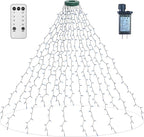 Christmas String Lights for Tree, 400 LEDs Christmas Tree Lights with Memory Function & 8 Modes, 6.6FT x 16 Lines Fairy Lights with Remote Control & Timer for Christmas Tree Decorations - Cold White