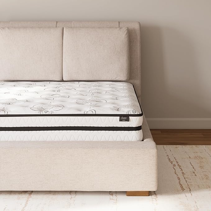 Signature Design by Ashley Twin Size Chime 10 Inch Medium Firm Hybrid Mattress with Cooling Gel Memory Foam for Pressure Relief, Fiberglass Free, Mattress In A Box