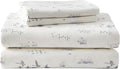 Eddie Bauer - Queen Sheet Set, Warm Breathable Cotton Flannel Bedding with Deep Pockets, Brushed for Extra Softness, Cozy Home Decor, Oeko-Tex Certified (Geese Meadow, Queen)