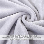 Soft King Size Blanket All Season Warm Fuzzy Microplush Lightweight Thermal Fleece Blankets for Couch Bed Sofa,90x108 Inches,Gray