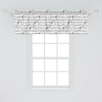 Ambesonne Music Window Valance Pack of 2, Abstract Style Professional Pattern Notes and Clef Sheet Play Writing Print, Rod Pocket Curtain Valances for Kitchen Bedroom, 54" X 18", Black White