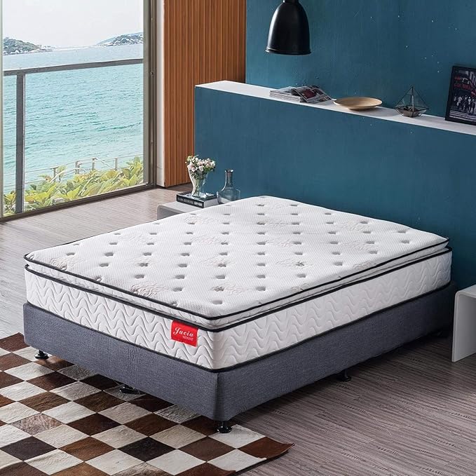 Full Mattress 11.4 Inch Memory Foam Innerspring Independently Encased Coil Hybrid Mattress, Pillow Top Bed in a Bag