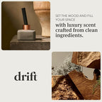 Drift Teak Scented Reed Diffuser - Diffusers for Home - 60 Day Scent Life - Oil Diffuser - Essential Oil Reed Diffuser - 3.5 oz
