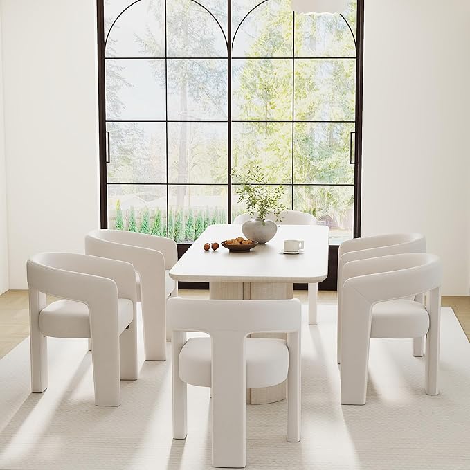 Modern Barrel Dining Chairs Set of 3, Velvet Upholstered Accent Side Chair with Arms Comfy Makeup Vanity Chairs, Dining Living Room Kitchen Chairs, Beige