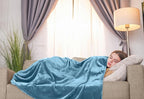 Utopia Bedding Fleece Blanket Throw Size Washed Blue 300GSM Luxury Anti-Static Fuzzy Soft Microfiber Blanket for Couch, Sofa and Bed (60x50 Inch)