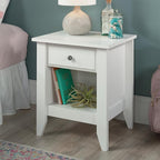 Sauder Shoal Creek Night Stand, Bedside Table, Bedroom Side Table, in Soft White finish