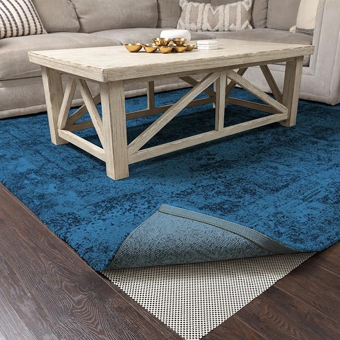 Veken Non Slip Rug Pad Gripper 8 x 10 Feet Extra Thick Pads for Any Hard Surface Floors, Keep Your Rugs Safe and in Place, Under Carpet Anti Skid Mat