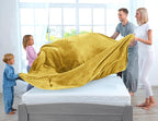 Utopia Bedding Fleece Blanket Twin Size Gold 300GSM Luxury Anti-Static Fuzzy Soft Microfiber Bed Blanket (60x80 Inch)