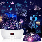 Unicorn Projector Night Light for Girls, Star Lights Projector for Ceiling Kids Bedroom Decor Gifts for 3-6 Year Old Girl Night Light Projector with Timer, Christmas Birthday Gift for Girls