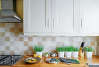 Ravinte 15 Pack Solid 3-3/4 Inch Center to Center Slim Square Bar Drawer Handles Cabinet Hardware - Brushed Nickel Kitchen Pulls