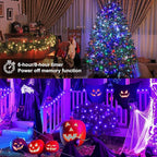 Christmas String Lights 150 LED, APP adjusts brightness change speed, with remote adjustable RGB decorative lights, used for decorations Christmas Trees, Patios, Weddings, Parties，holiday decorations