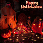 Toodour Orange & Purple Halloween Lights, 75ft 300 Count Incandescent Halloween String Lights, UL Certified Connectable Mini Bulbs String Lights for Outdoor, Indoor, Garden, Porch, Party, Home Decor