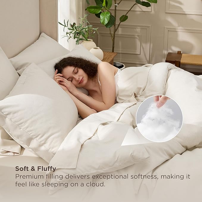 Bedsure Full Comforter Set Beige - Bed in a Bag Full Size Bedding 7 Pieces, Cationic Dyed Bed Set Gift for Family, Beige Soft Bedding for All Seasons Comforter with Sheets, Pillowcases & Shams