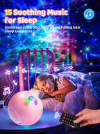 Galaxy Projector for Bedroom, 15 Colors Star Projector Galaxy Light Projector for Bedroom Night Light Projector,15 White Noises Bluetooth Star Lights for Ceiling Projector