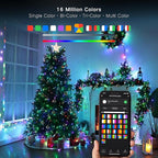 Brizled Smart Christmas Lights, 196ft 600 LED Smart WiFi Color Changing String Lights App Controlled, RGB Christmas Tree Lights Work with Alexa & Google Home for Halloween Indoor Outdoor Decor