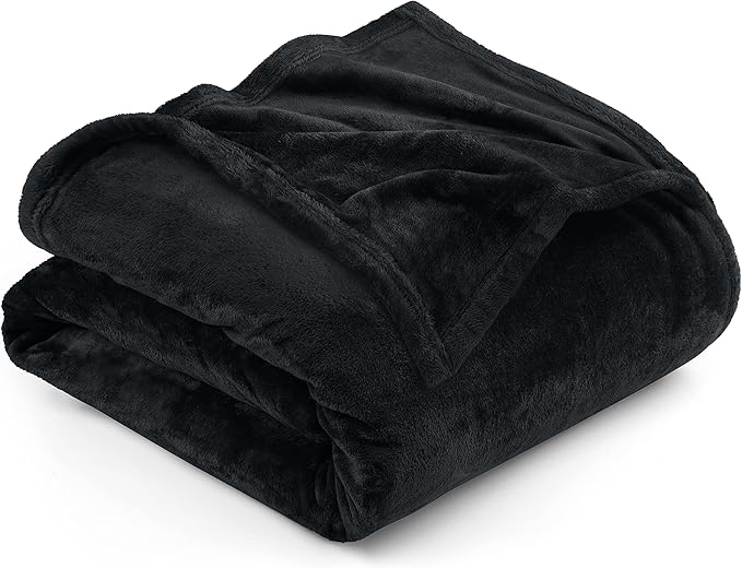 Utopia Bedding Fleece Blanket King Size Black 300GSM Luxury Anti-Static Fuzzy Soft Microfiber Bed Blanket (90x102 Inch)