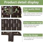 Room Divider 6 Panel Room Screen Divider Folding Portable partition Screen Wood with Removable Storage Shelves, Dark Brown