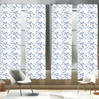 Ambesonne Animal Window Curtains Pack of 2, Little Fishes Watercolors Ocean Underwater Life Marine Theme Art, Lightweight Set with Rod Pocket, 4 Panels of - 28" x 95", Blue