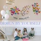 Butterfly Wall Decor 24/48 PCS, 3D Butterflies Stickers for Party Decorations with Magnets (White, 24)