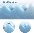 ZINUS 2 Inch Swirl Gel Cooling Memory Foam Mattress Topper, Smaller, More Convenient WonderBox Packaging, Cooling, Airflow Design, CertiPUR-US Certified, Queen