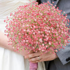 N&T NIETING Babys Breath Artificial Flowers Bulk, 24Pcs Fake Gypsophila Bouquet Flowers Real Touch Faux Babies Breath Arrangement for Wedding Floral Party Home Centerpieces Vase Decoration, Pink