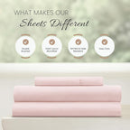 Linen Market Double-Brushed Patterned Microfiber Twin Sheet Set 3 Piece – Oeko-TEX Certified Ultra Soft & Wrinkle-Free - 16" Deep Pocket Sheets - Easy Care Twin Size - My Heart Pink