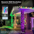 Brizled Color Changing Halloween Lights, 66ft 200 LED RGB Christmas Lights Music Sync, 120+ Modes Remote Dimmable Outdoor Christmas Light, Mini Tree Light Indoor Plugin for Xmas Halloween Party Decor