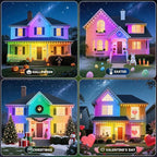 LETIANPAI 500FT Permanent Outdoor Lights,RGB Eaves Lights with App Control Remote,DIY Scene Modes IP67 Waterproof Outdoors Under Eave Lighting,Outdoor Light for Garden Decor