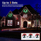 Brizled C9 RGB Christmas Lights, 35FT 54 LED Color Changing Outdoor Christmas Lights, Connectable Halloween Light with Remote, Dimmable Waterproof for Christmas Tree Light Xmas Tree Party Indoor Decor