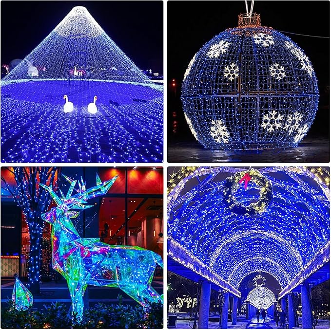 Ehome Fairy Lights, USB Operated Fairy Light Plug in 33ft 100 Led Waterproof String Lights Copper Wire Decorative String Light for Bedroom Indoor Christmas Wedding Party Patio Window (Blue)