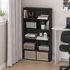 Furinno Basic Book Shelf, 5-Tier Bookshelf, Cube Storage Organizer Bookcase with Open Shelf, 7 x 24 x 44, for Living Room, Bedroom, Home Office, Espresso