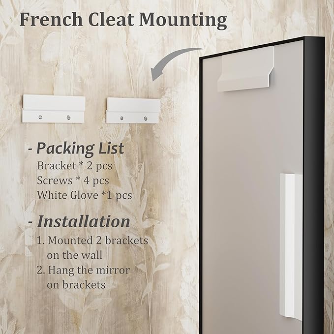 60x40 Inch Black Metal Framed Bathroom Mirror for Wall, Large Black Matte Rectangle Bathroom Vanity Mirror, Square Corner, Anti-Rust, Shatter-Proof, Hangs Horizontally or Vertically