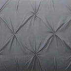 5 Piece Comforter Set Bed in a Bag Ombre Pintuck Design All Season Soft Down Alternative Bedding Comforter Set & Luxurious Matching Bed Sheets & Pillow Sham, Ombre Pintuck Gray, Twin