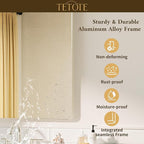 TETOTE Brushed Nickel Bathroom Mirror 20 x 30 Brushed Nickel Metal Framed Bathroom Mirror, Tempered Glass, Modern Farmhouse Wall Mounted Mirror for Decorative(Horizontal/Vertical)