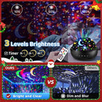 COOLNIGHT Night Light for Kids, 93 Lighting+3 Films Kids Night Light Projector, Remote+Dimmable Star Projector,360°Slient Ceiling Stars Glow in The Dark Stars, Boys Christmas Gifts for 4 Year Old Boy
