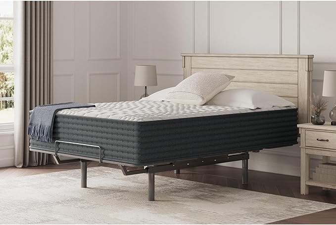 Signature Design by Ashley Hybrid 1300 13 Inch Plush Gel Memory Foam Mattress with Edge Support for Pressure Relief, California King, Fiberglass Free, Mattress in A Box