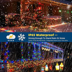 170FT 500LEDs Christmas Lights Outdoor Indoor String Lights 8 Modes Memory Function for Christmas Tree Party Decoration, 100% UL Listed (Multicolor)